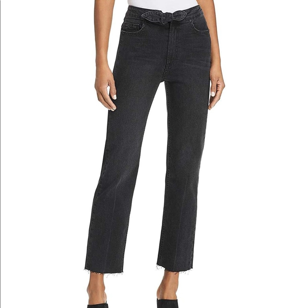 PAIGE Women's Margot Straight W/Pointed Tie + Raw Hem